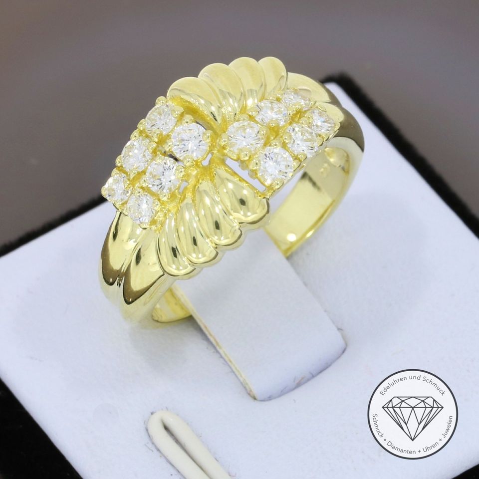 M*199868 Wert 2.880,- Brillant 0,75 ct Ring 585 Gold 14 KT XXYY in Essen