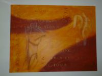 Bild Leinwand, 154 x 119 cm, orange-rot TOP ZUSTAND Baden-Württemberg - Gärtringen Vorschau