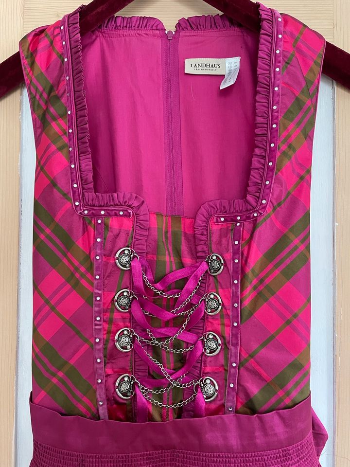 Dirndl Tracht Landhaus C&A Gr. 38 pink schwarz in Kuppenheim