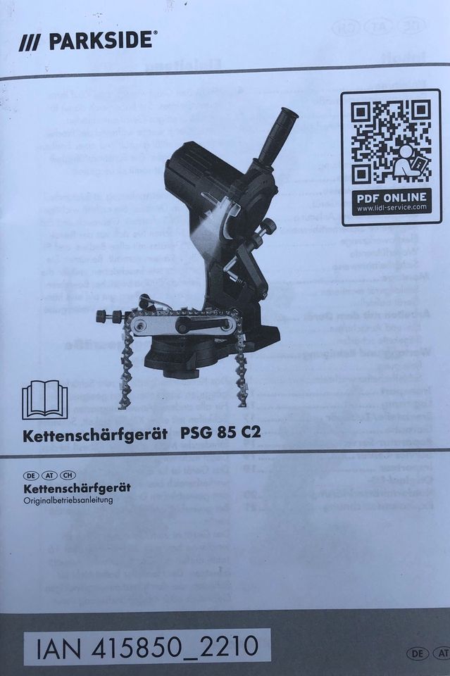 Parkside Kettenschärfgerät PSG 85 c2 NEU in Rabenau