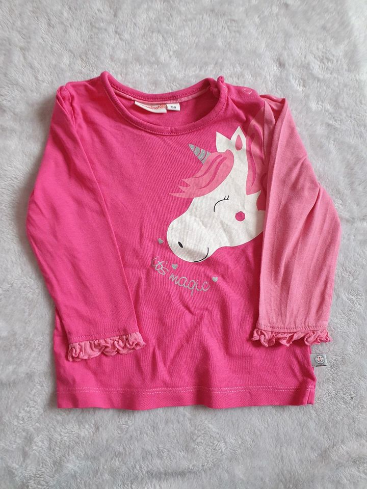 Shirt / Langarmshirt Einhorn pink Größe 80 von liegelind in Illingen