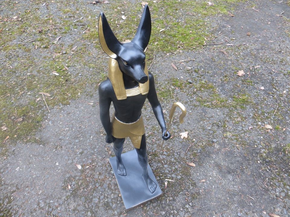 ägyptische Figur Anubis 59 cm hoch Neu Polyresin in Wimmelburg