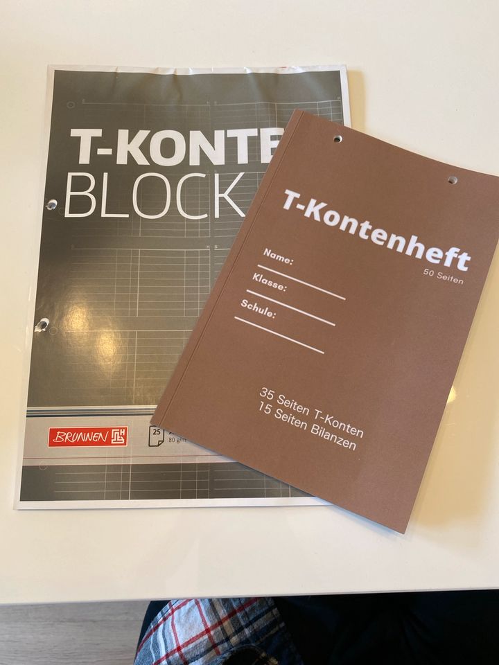 T-Konten Block und T-Kontenheft wie neu und für A4 Ordner gelocht in Dresden