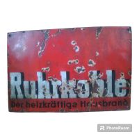 Emailleschild Ruhrkohle , Original,ca 72x49 cm, Hersteller Ferrö Berlin - Lichtenberg Vorschau