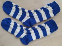 kuschlige Socken weiß-blau Gr.39/40 << Neu << Lochmuster Bayern - Gundelfingen a. d. Donau Vorschau