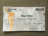 TICKET CONCERT - SIGUR ROS - Forest National - Bruxelles - 2008 Thüringen - Waltershausen Vorschau