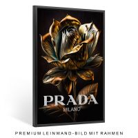 Prada Luxuriöse goldene Blume , Wandbild , Leinwand mit Rahmen Stuttgart - Stuttgart-Ost Vorschau