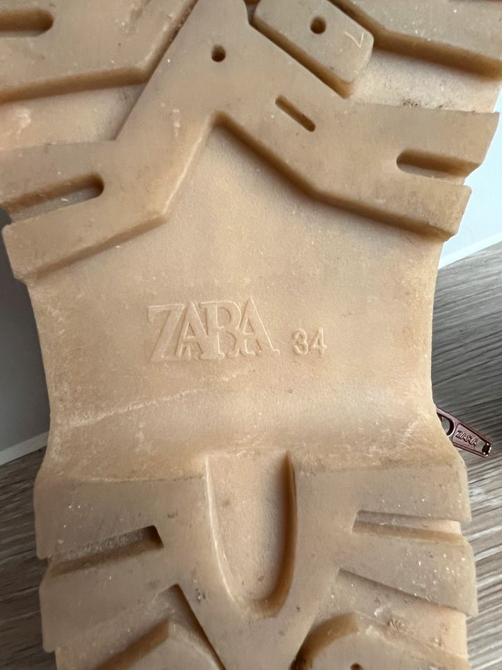 Zara Leder Stiefeletten Stiefel Boots braun echtleder in Braunschweig