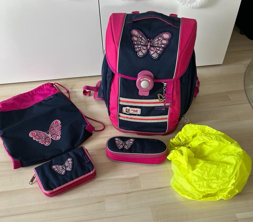 McNeill Schulranzen Ergo Primero pink dunkelblau Schmetterling in Sölden