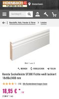 Fußleisten / Konsta Sockelleiste weiß Niedersachsen - Drangstedt Vorschau