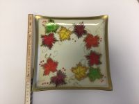 Dekoteller Herbst Blätter Glas eckig 25x25 Bayern - Königsbrunn Vorschau