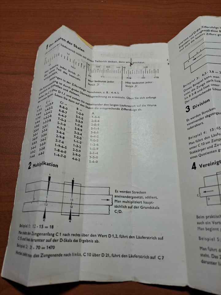 Mono Rietz DDR Rechenschieber VEB Mantissa in Bergfelde