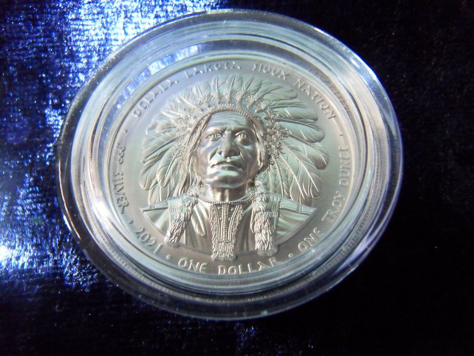 Silbermünze, 1 Oz USA 2021 Sitting Bull, Ultra High Relief in Glückstadt