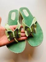 Bronx Flip Flops Sandalen grün Schmetterling Glitzer 39 Bayern - Aschaffenburg Vorschau
