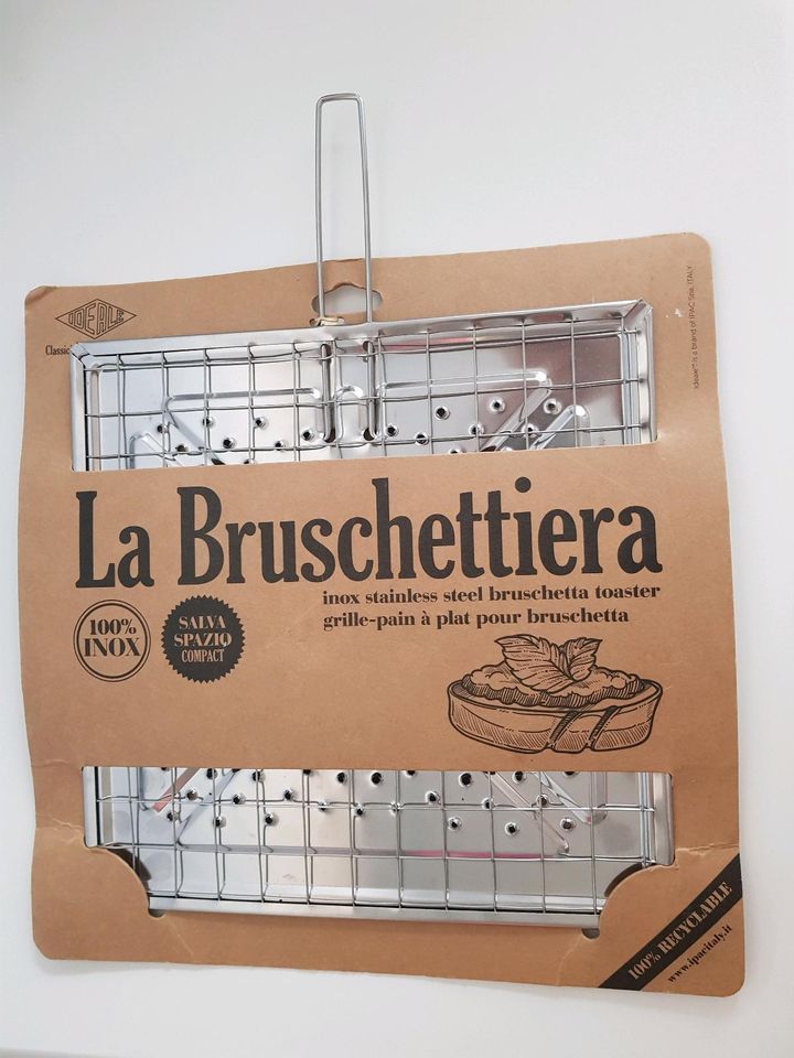 NEU Bruschetta Platte Rösten Grillen Zange Brot Fisch Rösten in Bargteheide