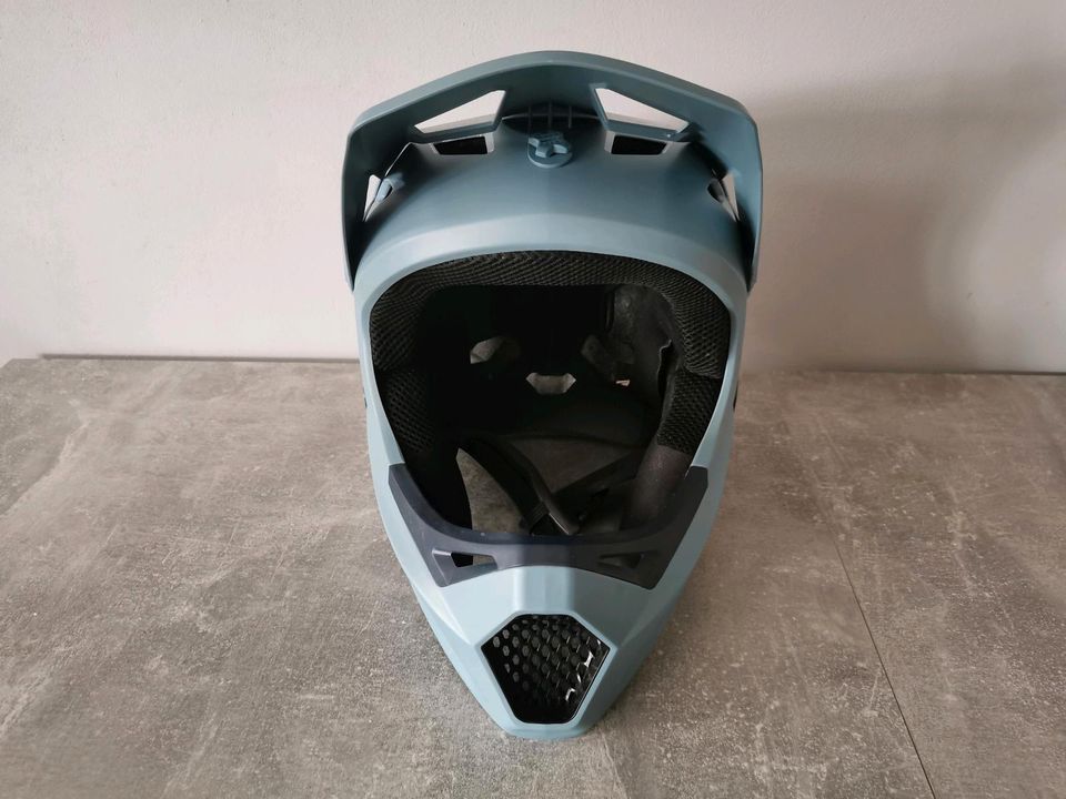 Helmet Fox Rampage XL. Blau. Kaum genutzt. Mountainbike in Mannheim