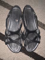 ECCO Sandalen Schuhe schwarz anthrazit metallic Gr. 39 Hessen - Kassel Vorschau