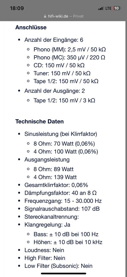 Onkyo A-8830 100W Sinus an 4 Ohm in Niedernberg