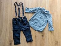 Festliches Set Junge h&m 74 Hemd Hose mit Hosenträgern Thüringen - Uthleben Vorschau