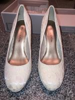 Hochzeit, Pumps, Tamaris Schuh, Ivory Macramee Bayern - Hauzenberg Vorschau
