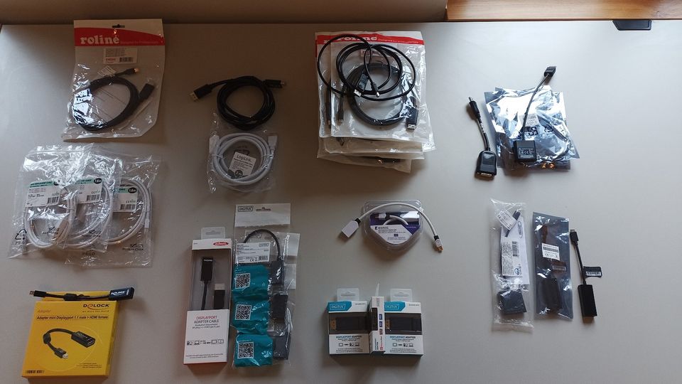 DisplayPort + mini Adapter Kabel Sammlung - alle Anschlüsse - NEU in Bad Belzig