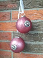 Weihnachtskugeln rosa Silber Glas Landhaus shabby Niedersachsen - Himmelpforten Vorschau