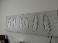 Wandbild Leinwand Beige Grau Federn Nordrhein-Westfalen - Krefeld Vorschau