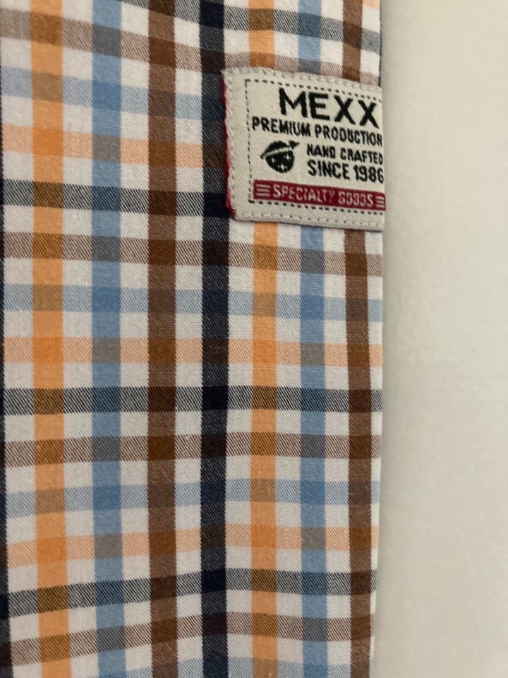 Mexx Hemd Langarm 122 kariert blau gelb braun in Ludwigshafen