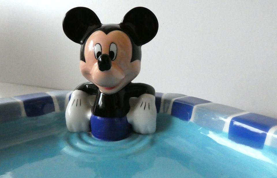 Disney Servierplatte Swimming Pool Mickey Goofy - neuwertig in Theismühlen