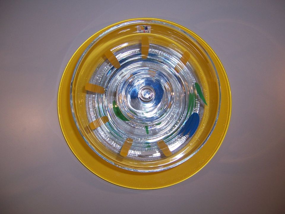 Glasschale, Vase, Teller - Deckeldose Dekoglas Blumenmuster in Straubing
