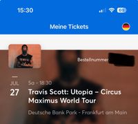 2 Top-Sitzplätze Originalpreis Travis Scott Konzert in Frankfurt Baden-Württemberg - Pforzheim Vorschau