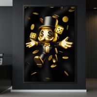 Monopoly Man Reichtum , Wandbild Leinwand mit Rahmen , Luxus Deko Stuttgart - Stuttgart-Ost Vorschau