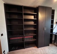 Regale für Bücher mit Kleiderschrank, Wenge Holzfurnier Düsseldorf - Gerresheim Vorschau