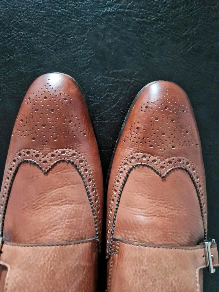 Santoni Doppelmonk Monk Gr.8 Herrenschuh 42,5 Luxus in Bad Homburg