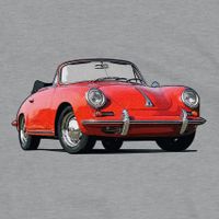 Porsche 356 Cabrio hochwertiges T-Shirt beidseitig bedruckt Bayern - Olching Vorschau