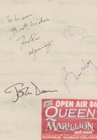 Original Queen (Mercury, May, Deacon & Taylor) Autogramm (1986) Bayern - Coburg Vorschau