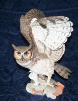 The Great Horned Owl 1988 Franklin Mint Eule Uhu Nordrhein-Westfalen - Lüdenscheid Vorschau