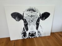 Kuh Bild auf Holzrahmen gespannt - 160x120x2 cm Niedersachsen - Haßbergen Vorschau