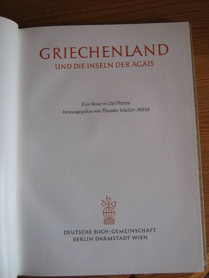 Bildband "Griechenland und die Inseln der Ägäis" 1963 in Insheim