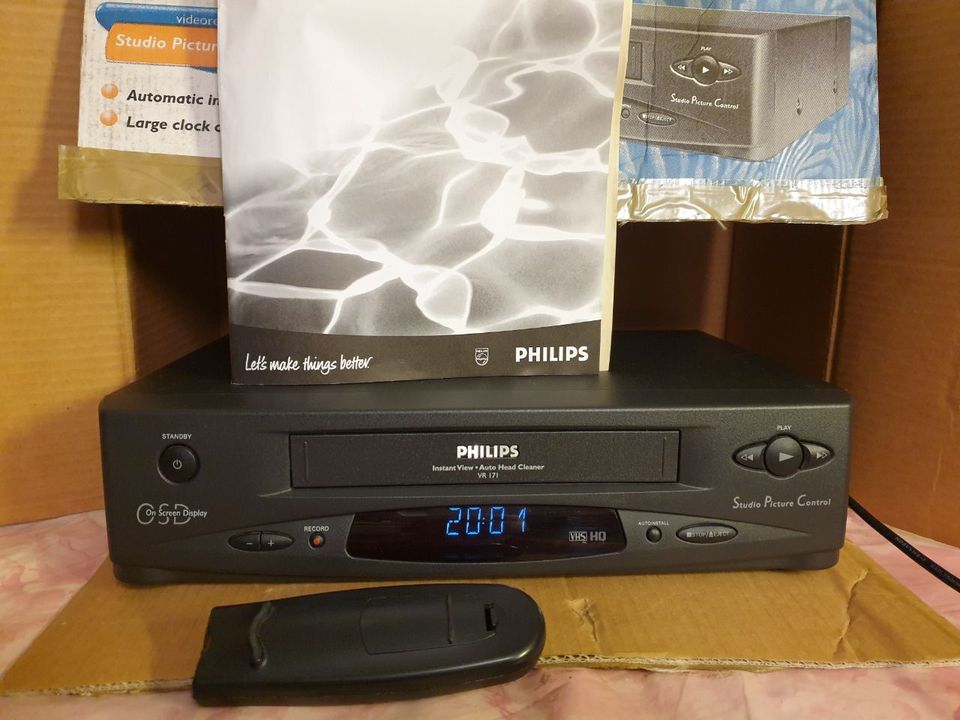 Philips VR171/02 · VHS-Videorecorder Fernbedienung Anleitung OVP in Berlin