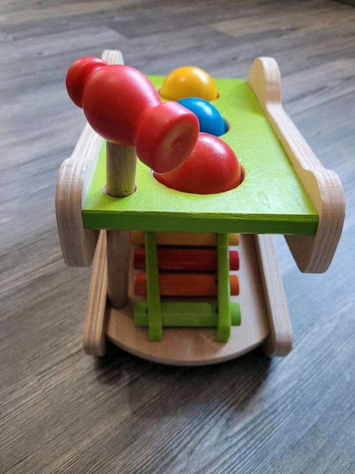 Spielzeug Baby Kind Puzzle Bücher Klopfbank Steckspiel Formen in Holzgünz