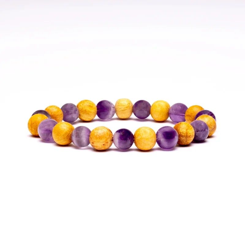 Armband Palo Santo mit Amethyst in Barmstedt