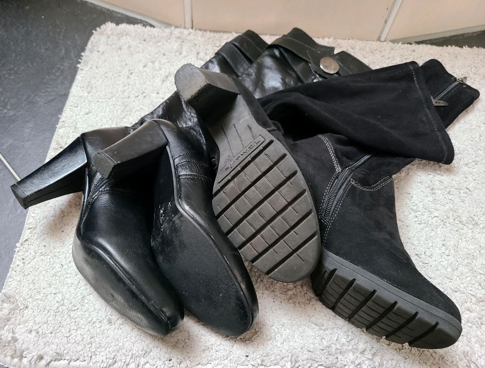 Stiefel schwarz in grösse 38 in Unterleinleiter
