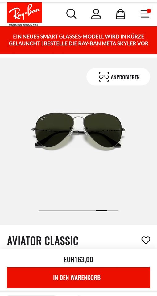 Ray Ban Aviator Classic in Berlin