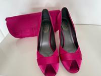 Pinkfarbene Marian Abendschuhe mit passender Clutch Altona - Hamburg Groß Flottbek Vorschau