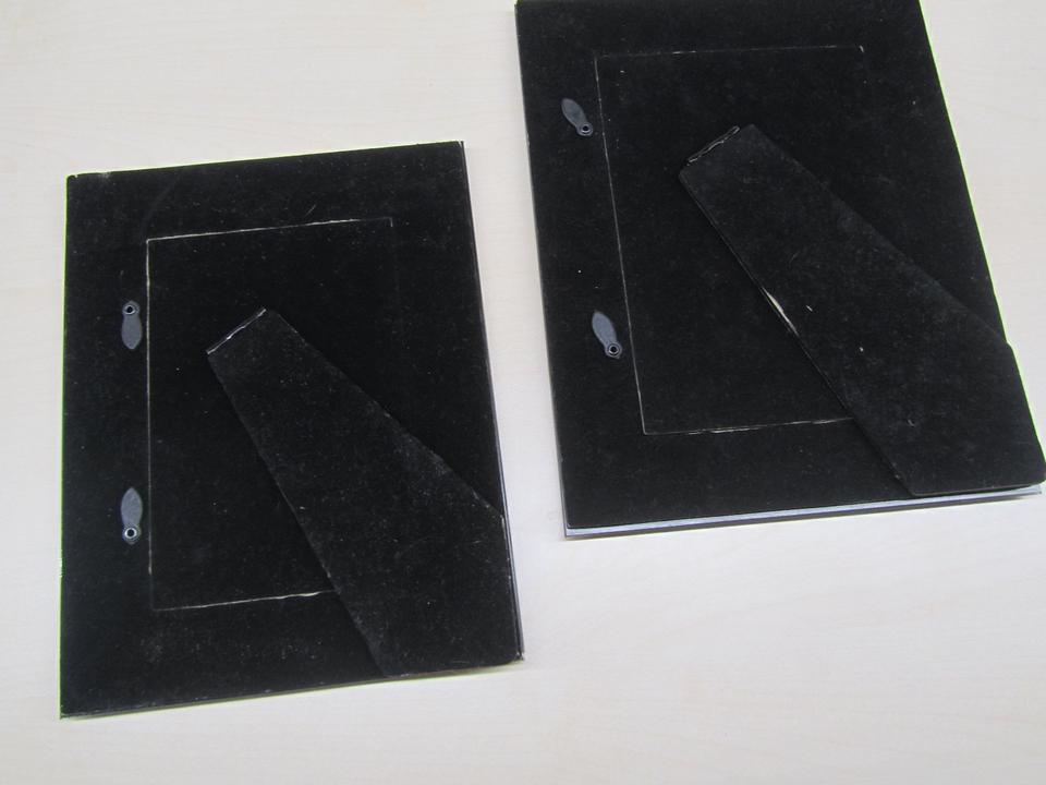 2 Bilderrahmen 10x15 + 12,7 x 17,8 cm Glas schwarz gold elegant in Dingolfing