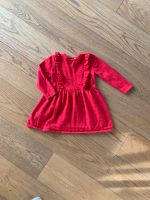 H&M Strickkleid rot 92 Volant Langarm Kleid Bayern - Inning am Ammersee Vorschau