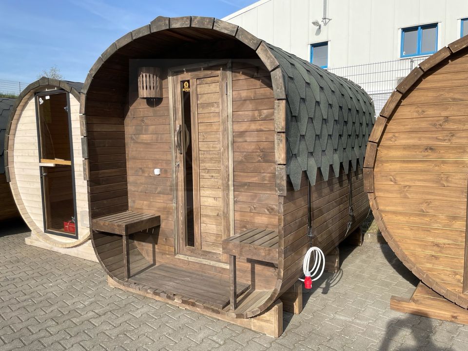 Zedernholz - Quadrosauna | 3m | Fass Garten Sauna Außensauna in Eichenzell