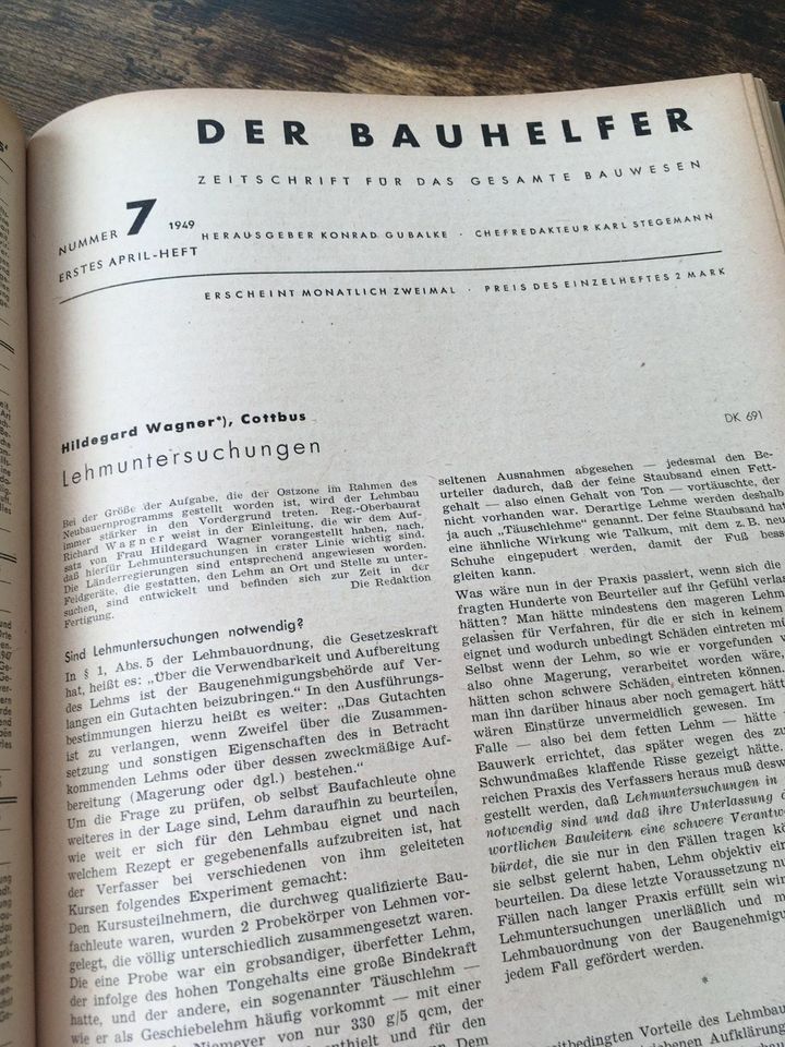 ALT! 1949 „DER BAUHELFER“ 680 S., Architektur Ingenieur Bauwesen in Halberstadt