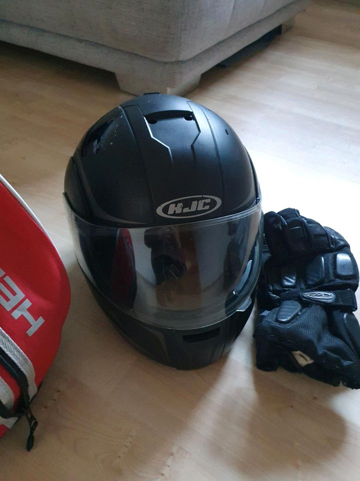 KJC Motorradhelm Größe L und Handschuhe in XL 9 1/2 in Ochtendung